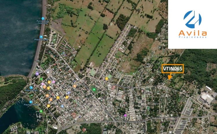 Pucón venta Terreno 3.333M2 ampliable a 9.999m2 ZONA ZE-8 URBANO COD.VTIN065