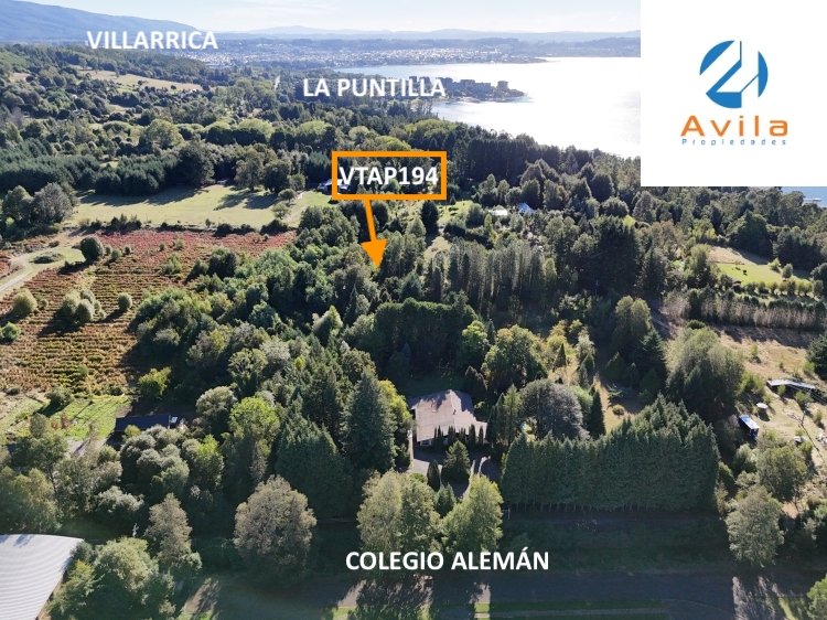 Villarrica parcela en venta sector los Guindos a un costado del Colegio Alemán VTAP194