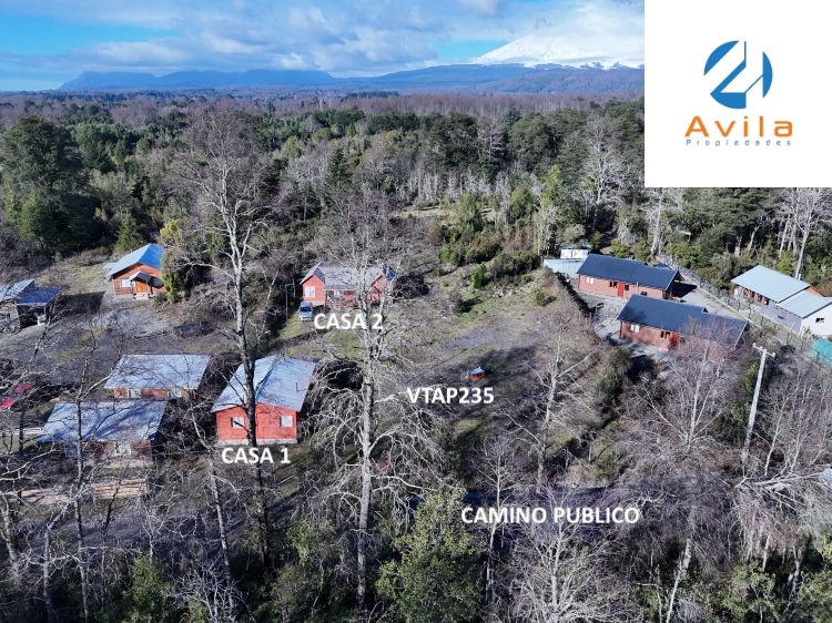 Villarrica Molco Alto parcela de 5.000m2 con 2 casas COD.VTAP235