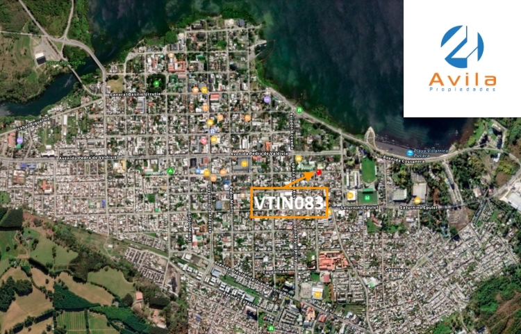 Villarrica venta Terreno 220m2 ZONA Z-3 URBANA Pasaje central 1.219 COD.VTIN083