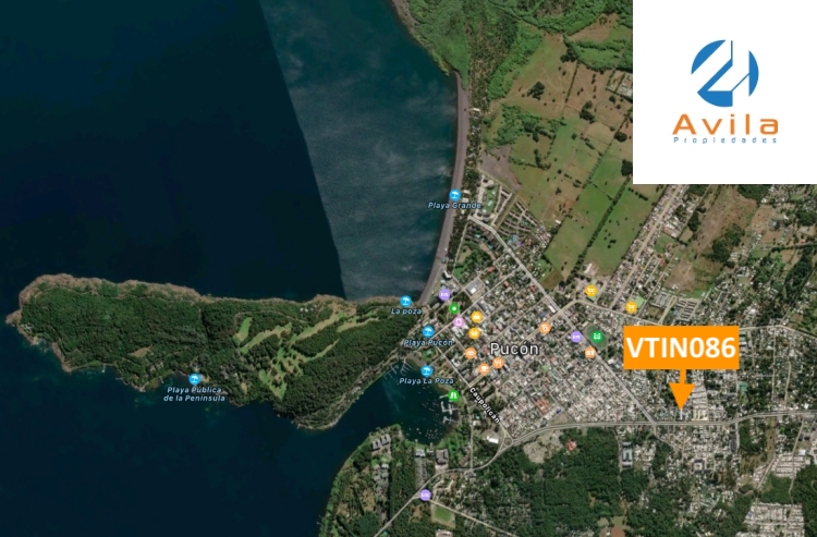 Pucon venta Terreno 1510m2 ZONA Z-2 URBANA Variante Internacional COD.VTIN086