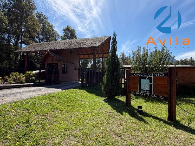 PUCÓN en venta Lote 1.000m2 zona urbana Condominio Vista Quelhue Pucón COD.VTIN087